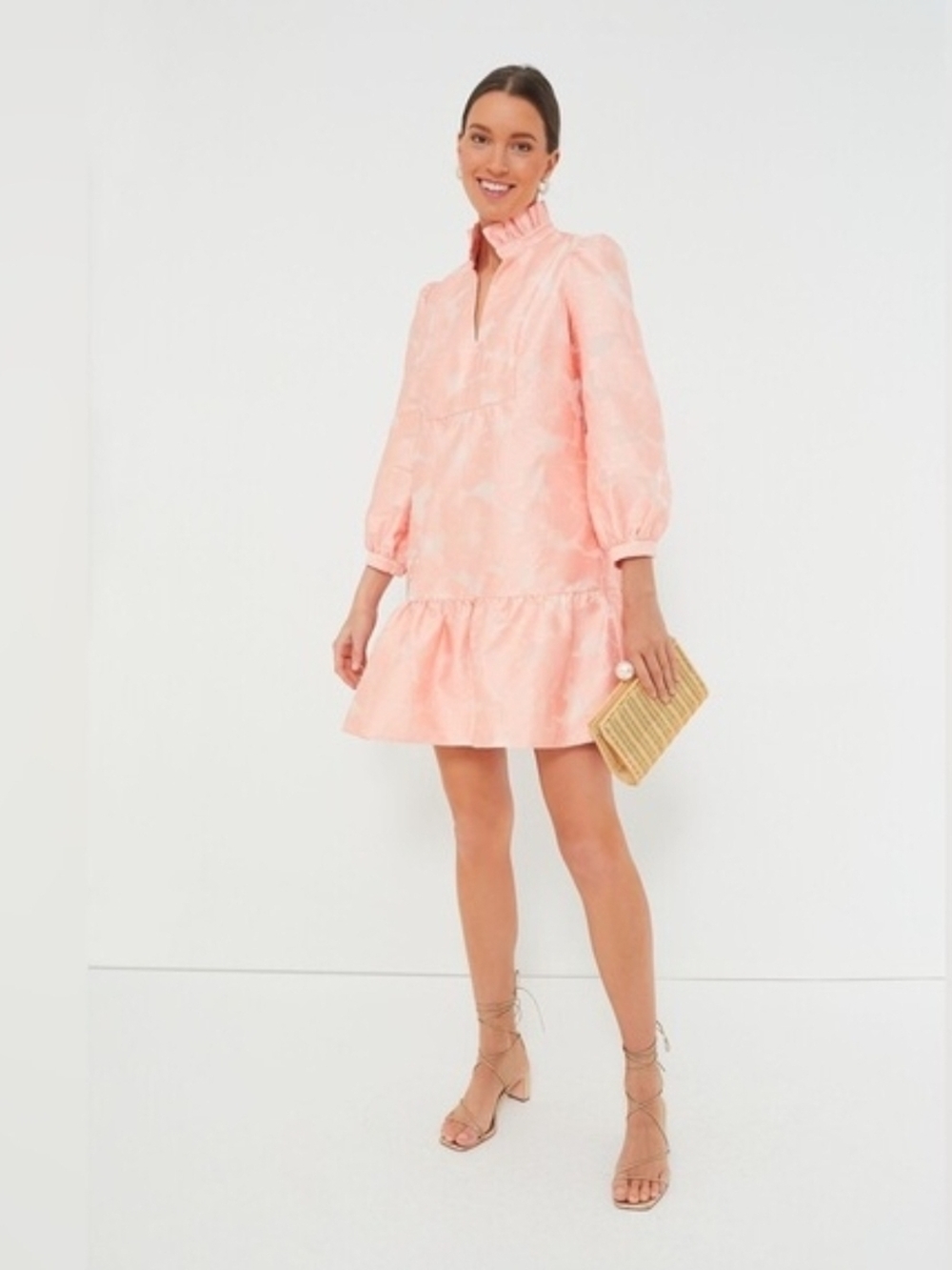 Tuckernuck Large Pink Ruffle-Trim Babydoll Dress